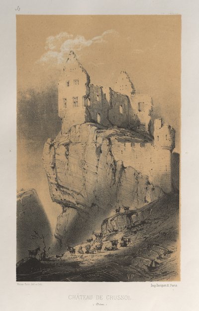 ...pl. 30, Chateau De Crussol Drome, 1860. od Victor Petit