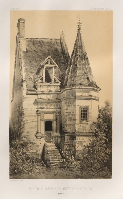 ...pl. 86, bývalý hrad Gisy-Les-Nobles Yonne, 1860. od Victor Petit