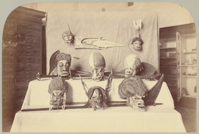 Pl. XIV. Masky atd.: Šalamounovy ostrovy od Victor Prevost, Gaston L. Feuardent and Co., New York