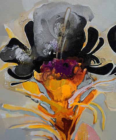 Dramatické abstraktní květinové motivy od Victor Tkachenko