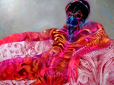 Zářivá ležící lebka od Victor Tkachenko