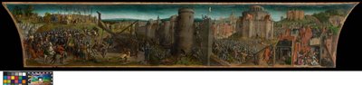 Dobytí Jeruzaléma Titem (predella) od Vienna Master of Mary of Burgundy