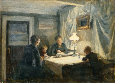 Večer ve Skagenu (Umělcova rodina) od Viggo Johansen