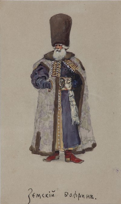 Kostýmní návrh opery Obchodník Kalašnikov od A. Rubinsteina, 1901 od Viktor Andreyevich Simov