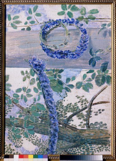 ""Les guirlandes de bleuets"" Obraz Viktora (Victora) Borisova-Musatova (Borisov Musatov) (1870-1905) 1905 Státní Treťjakovská galerie, Moskva od Viktor Elpidiforovich Borisov Musatov