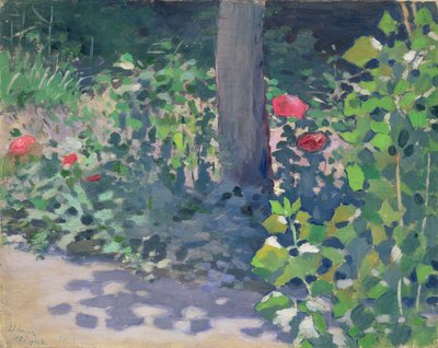Studie o mácích v zahradě, 1894 od Viktor Elpidiforovich Borisov Musatov