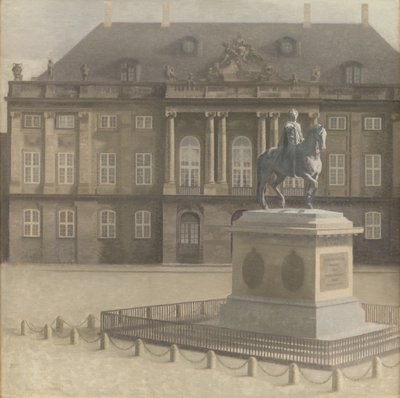 Náměstí Amalienborg, Kodaň od Vilhelm Hammershøi