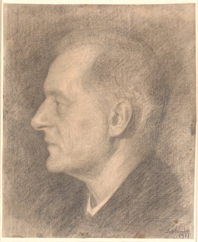 Portrét Alfreda Bramsena, profil atd. od Vilhelm Hammershøi
