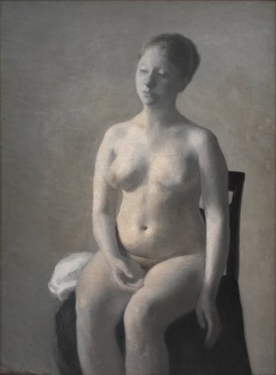 Sedící ženský akt, 1889. od Vilhelm Hammershøi