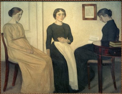 Tři mladé ženy od Vilhelm Hammershoi