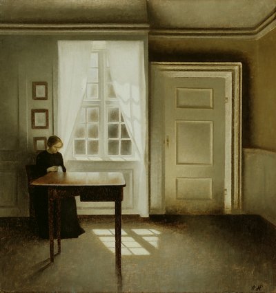 Interiér s dámou, 1901 od Vilhelm Hammershoi
