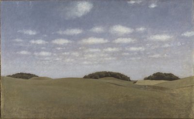 Krajina, z Lejre od Vilhelm Hammershøi