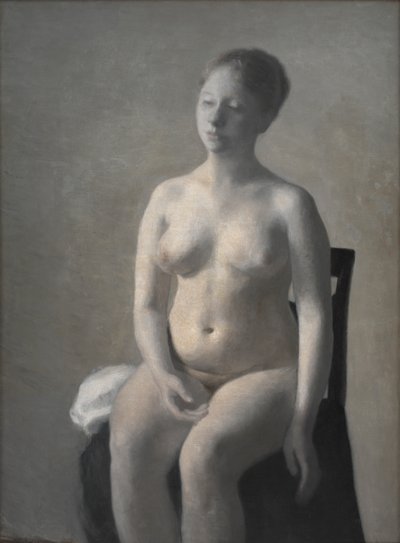 Nahá modelka, 1889 od Vilhelm Hammershoi