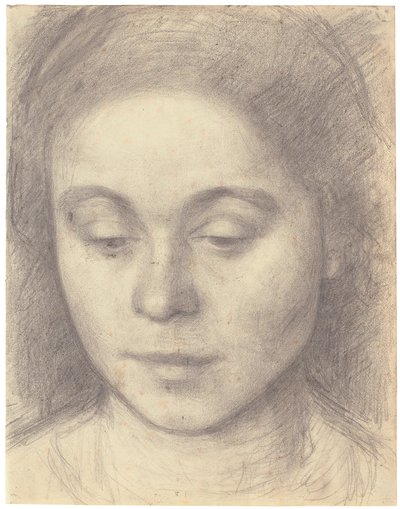 Portrét Idy, umělcovy ženy, 1898 (tužka) od Vilhelm Hammershoi