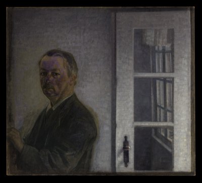 Autoportrét ve Spurveskjul od Vilhelm Hammershøi