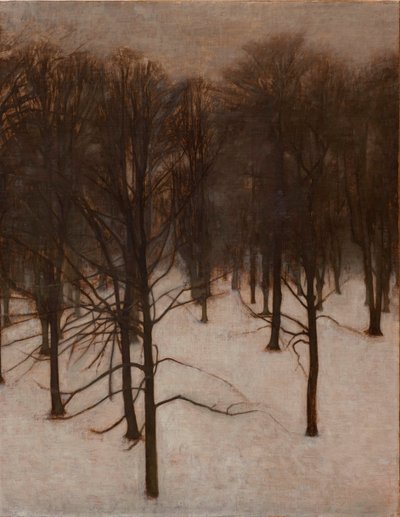 Park Sondermarken v zimě od Vilhelm Hammershoi