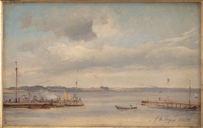 Přístav lodí. Humlebæk, Zéland od Vilhelm Petersen