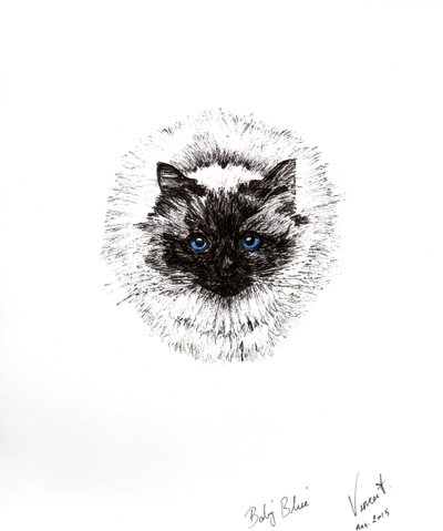 Baby ball, 2015, (inkoust na papíře) od Vincent Alexander Booth