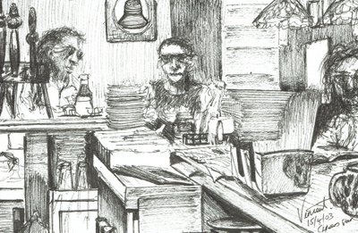 Cheers Bar Boston USA, 2003, (Inkoust na papíře) od Vincent Alexander Booth