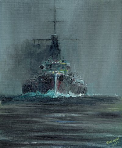 Dreadnought 1907, 2016, (olej na plátně) od Vincent Alexander Booth
