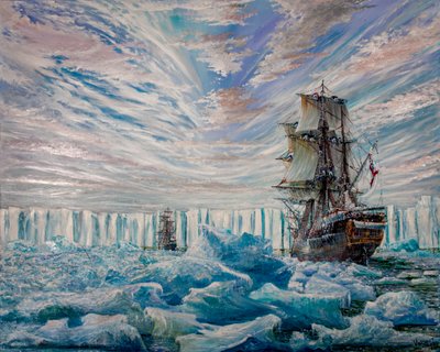 Erebus a Terror objevují antarktický ledový šelf, 2020 od Vincent Alexander Booth