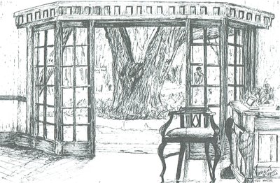 Hotelová recepce u jezera Naivasha, Keňa, 2006 od Vincent Alexander Booth