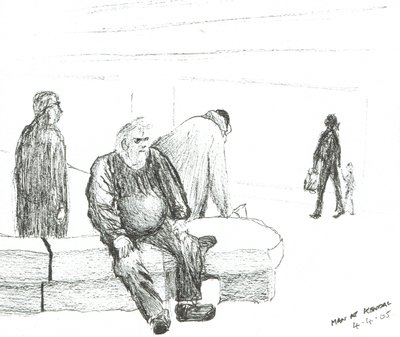 Man at Kendal, 2005, (Inkoust na papíře) od Vincent Alexander Booth