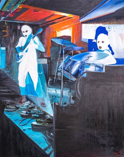 Manchester Binge, 2022 (olej na plátně) od Vincent Alexander Booth