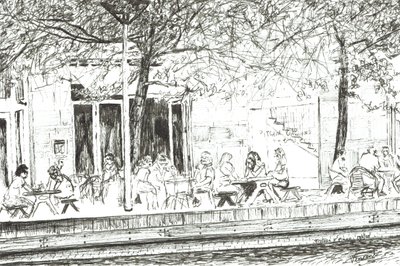 Pitcher and Piano bar Manchester, 2005, (Inkoust na papíře) od Vincent Alexander Booth