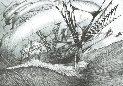 Storm Creators Antarctic Ocean, 2017, (Ink on Paper od Vincent Alexander Booth