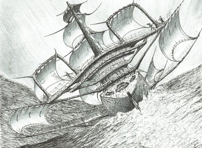 Storm Creators Risser-Larson Sea, 2017, (inkoust na papíře) od Vincent Alexander Booth