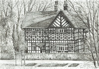 The Gatehouse at Bramhall Park, 2007, (inkoust na papíře) od Vincent Alexander Booth
