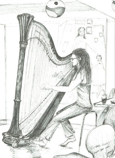 The Harpist 8th day cafe Manchester, 2007 od Vincent Alexander Booth