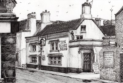 The Kings Head Yarmouth, 2008, (inkoust na papíře) od Vincent Alexander Booth