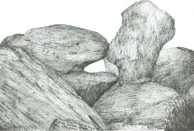 kissing rocks na Kinder Scout, 2007 od Vincent Alexander Booth