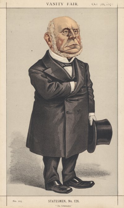 Vanity Fair: Statesman, č. 126 An Arbitrator, 1872. od Vincent Brooks Day and Son