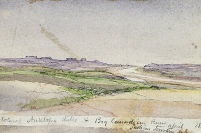 Antelope Hills a Big Canadian River, 1869 (akvarel na papíře) od Vincent Colyer