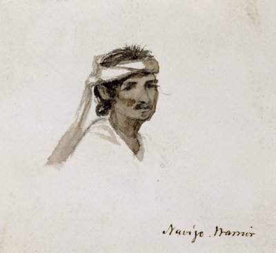 Navajo Warrior, 1869-1871 (akvarel) od Vincent Colyer