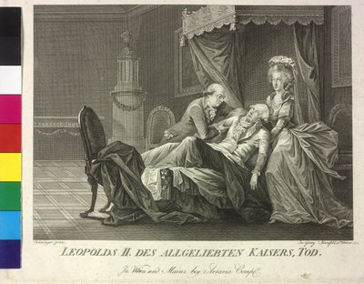 Smrt císaře Leopolda II. od Vincent George Kininger