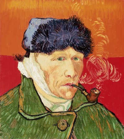 Autoportrét s obvázaným uchem a dýmkou, 1889. od Vincent van Gogh