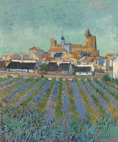 Pohled na Saintes-Maries-de-la-Mer, 1888. od Vincent van Gogh