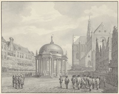 Přísaha vládních nařízení na náměstí Grote Markt v Haarlemu, 5. září 1787 od Vincent Jansz. van der Vinne