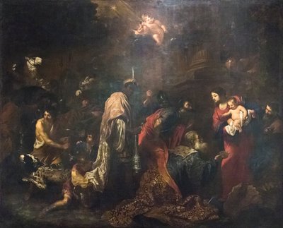 Klanění tří králů (olej na plátně) od Vincent Malo