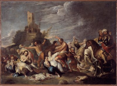 Masakr neviňátek Obraz Vincenta Malo (asi 1600-1650) 1634 Z oratoře San Silvestro, Genes Musei di Strada Nuova (ex Palazzo Bianco) geny od Vincent Malo