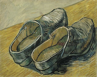 Pár kožených dřeváků od Vincent van Gogh