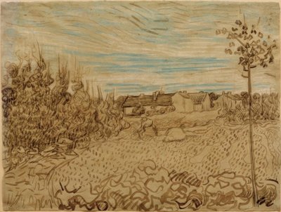 Statek v poli od Vincent van Gogh