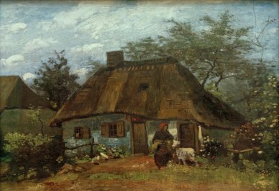 Statek a žena s kozou od Vincent van Gogh