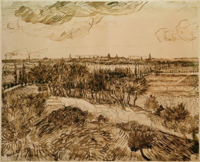 Pohled na Arles z Montmajour od Vincent van Gogh