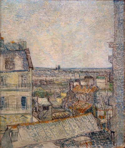 Pohled z okna bytu na Rue Lepic od Vincent van Gogh