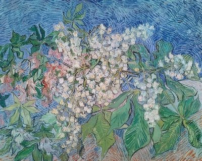 Kvetoucí kaštanové větve. 1890 od Vincent van Gogh